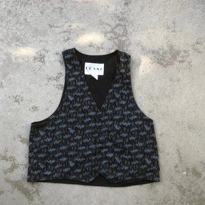 Ikat Print Vest Mens Size M